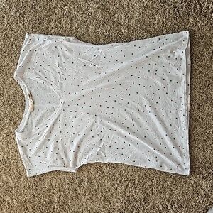 White T shirt with red and blue stars, size L, Christian Siriano